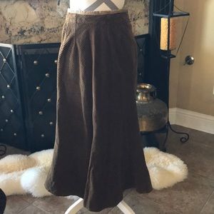 Double D Ranch Chocolate Corduroy skirt (long)